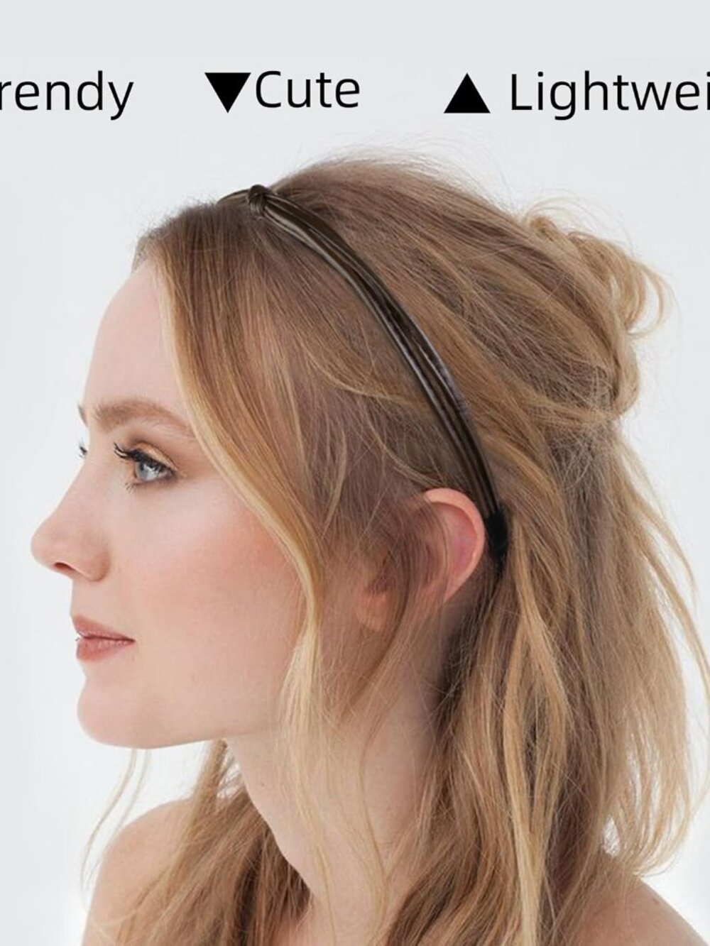 Elegant Faux Leather 5-Pack Headbands for Women - Picture 4 of 7